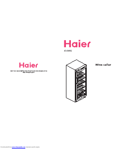 Manual Haier JC-398G Wine Cabinet