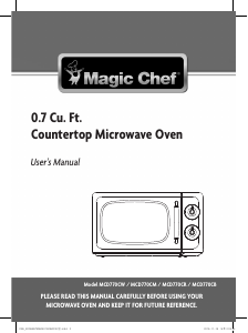 Manual Magic Chef MCD770CW Microwave