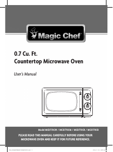 Manual de uso Magic Chef MCD770CB Microondas