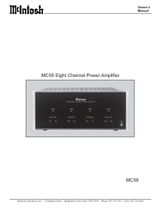 Manual McIntosh MC-58 Amplifier