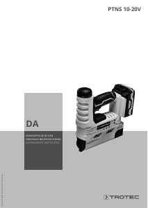 Brugsanvisning Trotec PTNS 10‑20V Hæftepistol