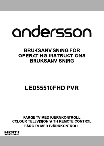 Bruksanvisning Andersson LED55510FHD PVR LED TV
