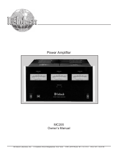 Manual McIntosh MC-205 Amplifier