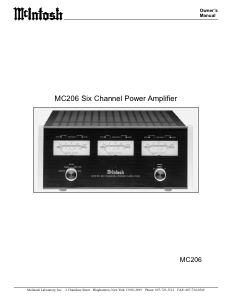 Manual McIntosh MC-206 Amplifier