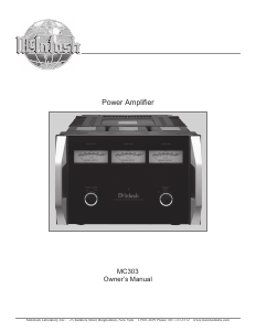 Manual McIntosh MC-303 Amplifier