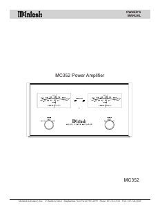 Manual McIntosh MC-352 Amplifier