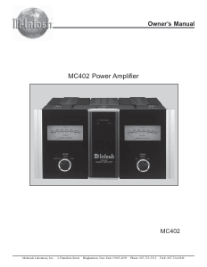 Manual McIntosh MC-402 Amplifier