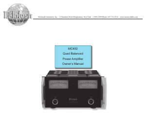 Manual McIntosh MC-452 Amplifier