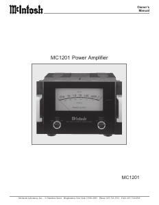 Manual McIntosh MC-1201 Amplifier