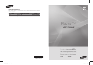 Manual Samsung PS50A457P1D Plasma Television