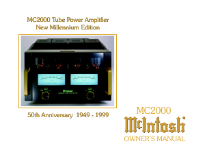 Manual McIntosh MC-2000 Amplifier