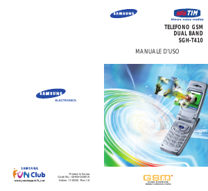 Manuale Samsung SGH-T410 Telefono cellulare