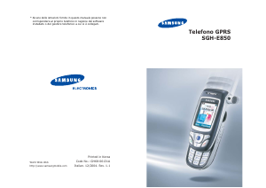 Manuale Samsung SGH-E850 Telefono cellulare