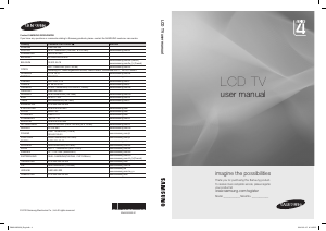 Manual Samsung LE26C450E1W LCD Television