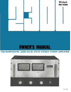 Manual McIntosh MC-2300 Amplifier