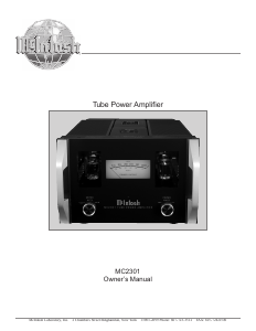 Manual McIntosh MC-2301 Amplifier
