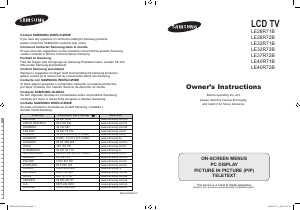 Mode d’emploi Samsung LE40R71B Téléviseur LCD