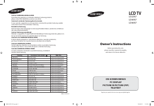 Manuale Samsung LE46N71B LCD televisore
