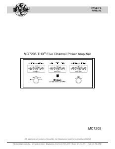 Handleiding McIntosh MC-7205 Versterker