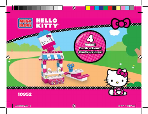 Manual Mega Bloks set 10952 Hello Kitty Blue building tube