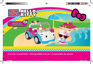 Manual Mega Bloks set CND58 Hello Kitty Summer convertible
