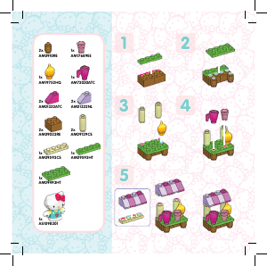 Handleiding Mega Bloks set CND55 Hello Kitty Juice bar