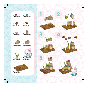 Manual Mega Bloks set CND54 Hello Kitty Mermaid