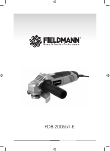 Руководство Fieldmann FDB 200651-E Углошлифовальная машина