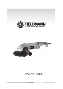 Instrukcja Fieldmann FDB 201401-E Szlifierka kątowa