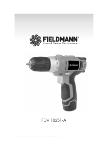 Manuál Fieldmann FDV 10251-A Akušroubovák