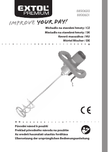 Návod Extol 8890601 Miešačka cementu