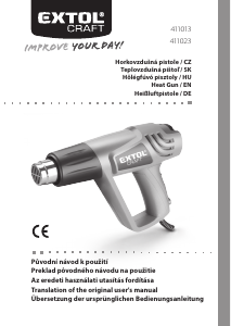 Manuál Extol 411013 Tepelná pistole