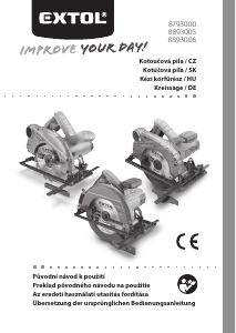 Bedienungsanleitung Extol 8893005 Kreissäge