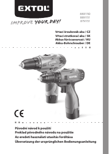 Használati útmutató Extol 8891150 Fúró-csavarozó