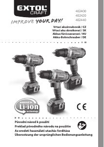 Manuál Extol 402420 Akušroubovák