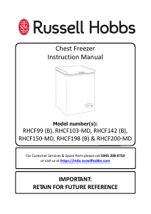 Manual Russell Hobbs RHCF103-MD Freezer