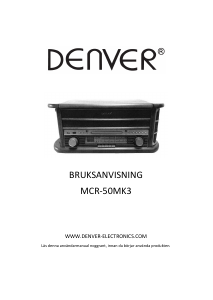 Bruksanvisning Denver MCR-50MK3 Skivspelare