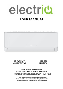 Manual ElectriQ eIQ-12WMINV-V3 Air Conditioner