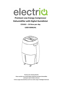 Manual ElectriQ CD16LE Dehumidifier