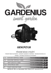 Návod Gardenius GE9CPZ120 Záhradné čerpadlo
