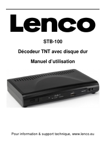 Mode d’emploi Lenco STB-100 Récepteur numérique