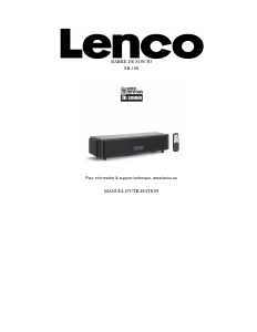 Mode d’emploi Lenco SB-100 Haut-parleur