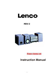 Mode d’emploi Lenco MDV-3 Système home cinéma