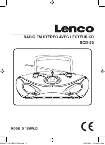 Mode d’emploi Lenco SCD-20 Stéréo