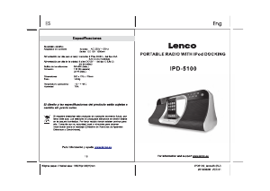 Manual de uso Lenco IPD-5100 Docking station