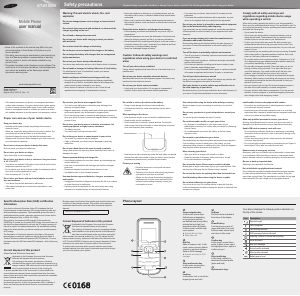 Manual Samsung GT-E1050V Mobile Phone