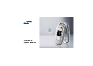 Manual Samsung SGH-E620B Mobile Phone