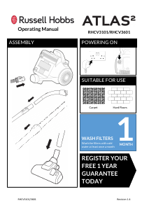 Manual Russell Hobbs RHCV3601 Vacuum Cleaner