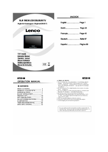 Manual de uso Lenco TFT-920 Televisor de LCD