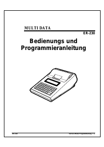 Bedienungsanleitung Multi Data ER-230 Registrierkasse